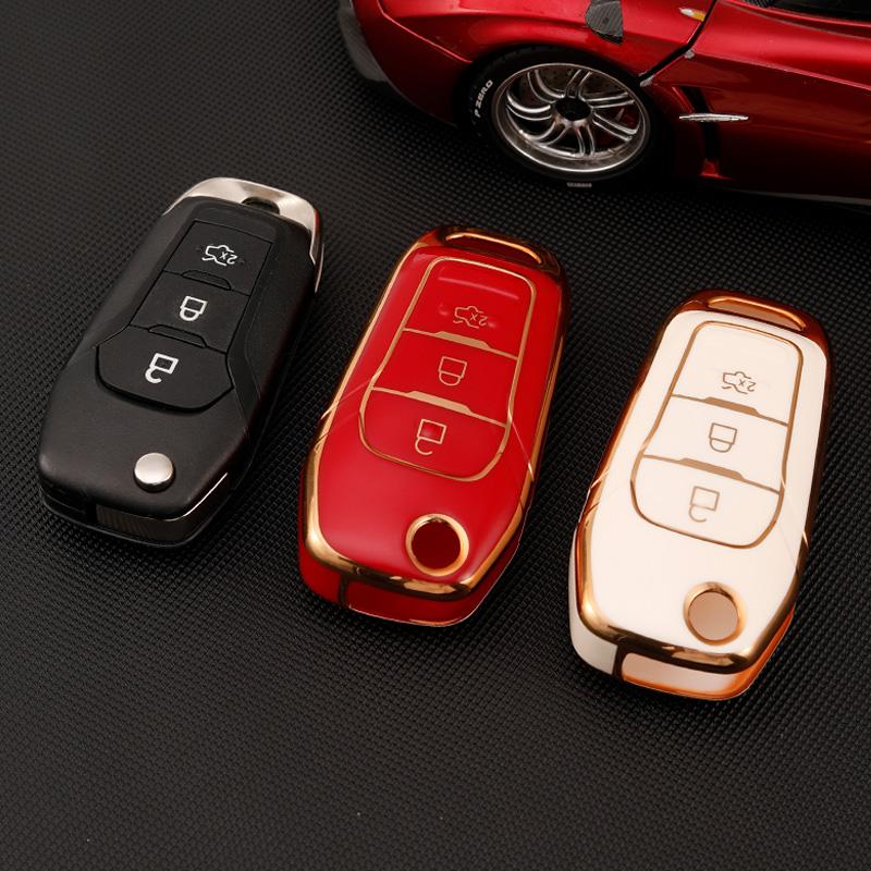 Модный чехол для дистанционного ключа из ТПУ для Ford Fusion Fiesta Mondeo Ecosport Kuga Escort Everest Ranger F150, аксессуары
