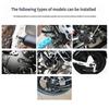 1 Pair Antislip Adjustable Rear Feet Pedals, Folding Bicycles Foot Plates Pedals Bicycles Footrest for Mountain Bikes  Black