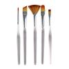 Fan Bevel Round Flat Angled Brushes Set 5 Pieces