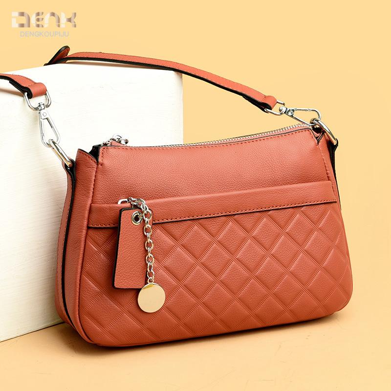 Leather women's bag new design sense versatile mother bag first layer cowhide single shoulder crossbody women's bag