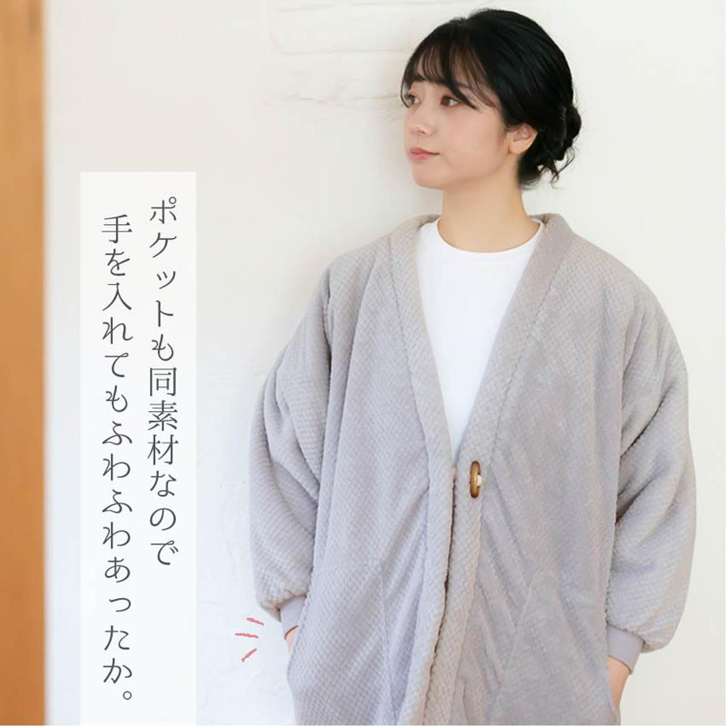 Женская рифленая куртка-ханьтэн Yurakuan (Ткань Майер) Домашняя одежда (Серый, Универсальный размер)