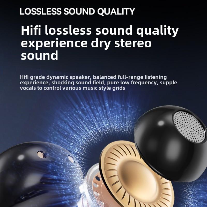 Wireless Bluetooth Headphones High-end Sound Quality with Screen Sports Clip Ear Long Wear Painless