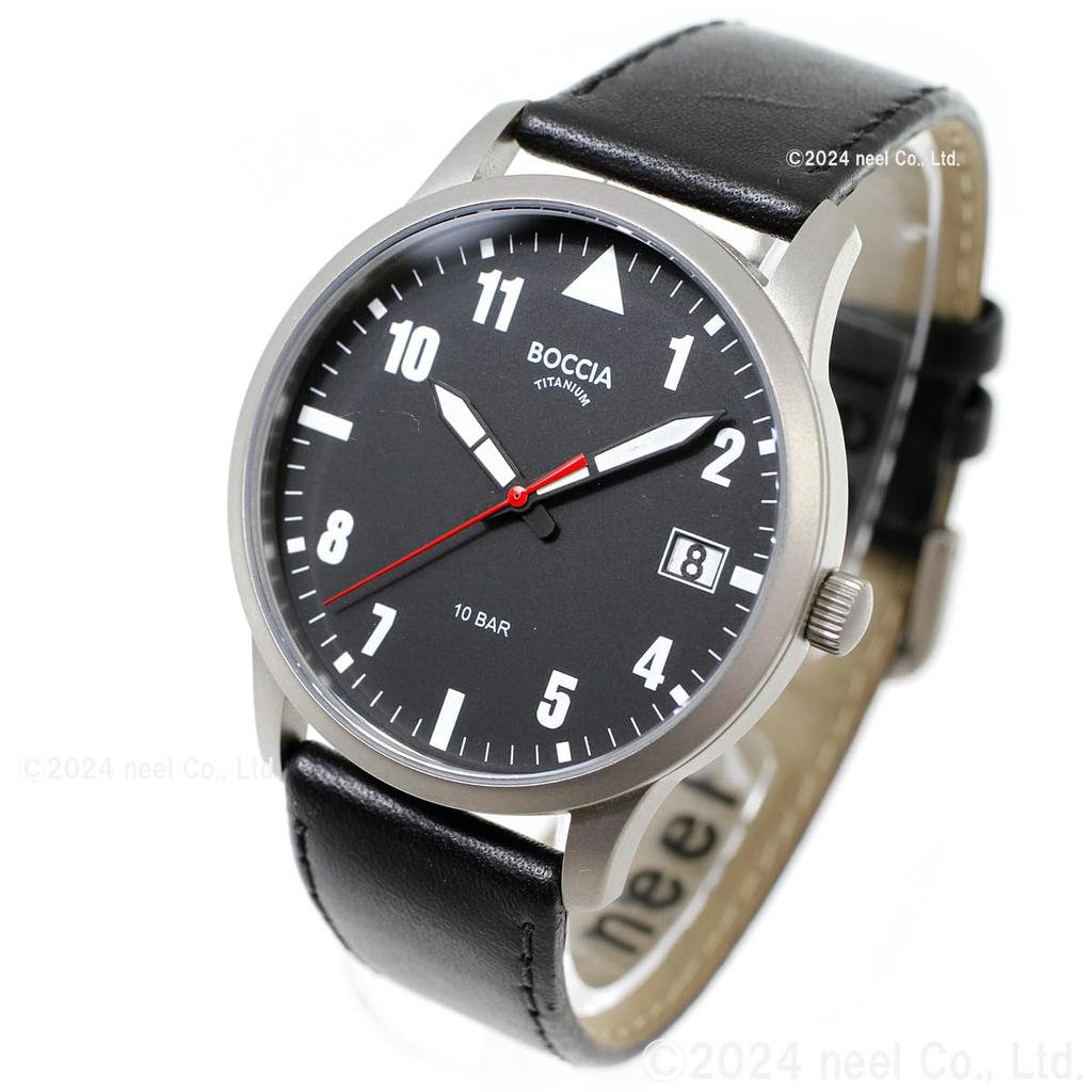 Watch Black [Boccia Titanium] 3650-01 Men's