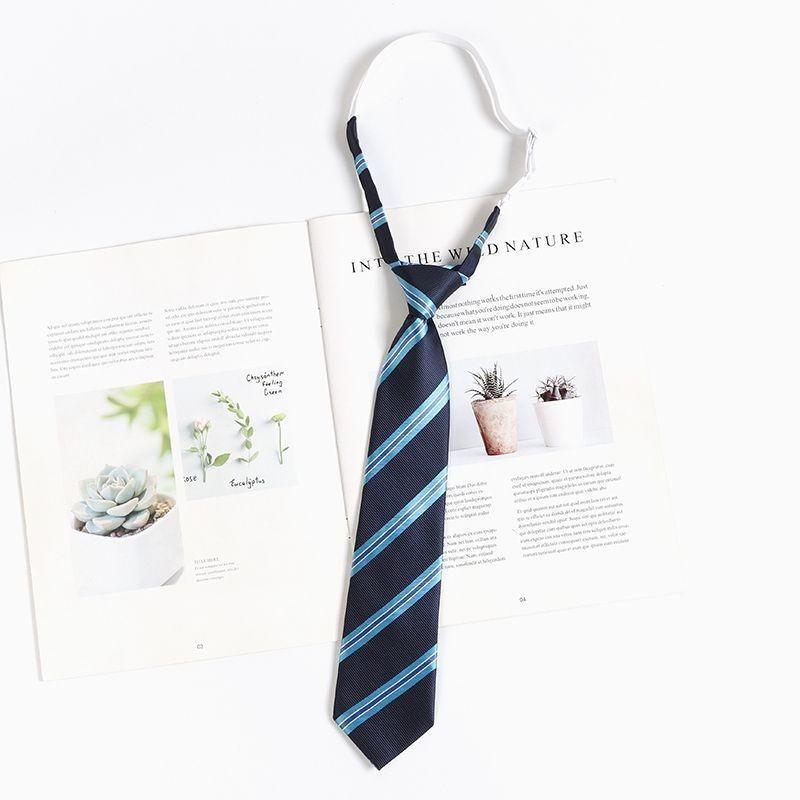 Детский галстук с полосатым узором для школьной формы и повседневной носки