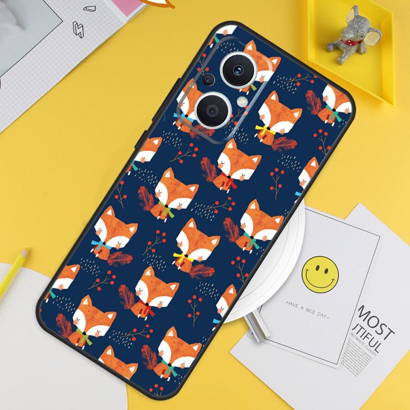 Мультяшные лисы Животное Для OPPO Reno 8T 11F 12F 13F 14F 7 8 Lite 10 11 12 13 14 Pro OPPO Find X9 X8 X5 X6 Pro Чехол