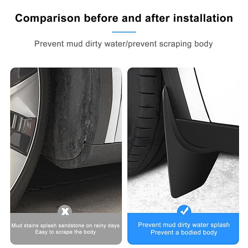 Для Tesla Model Y 2023 2022 Брызговики без сверления, зимние брызговики, защита переднего и заднего крыла автомобиля