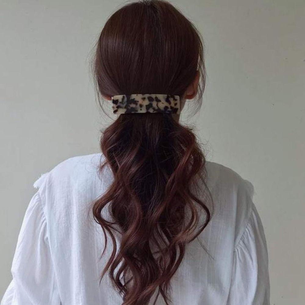 Автоматические французские заколки для волос, ацетатный акриловый хвостик, держатель для женщин и девочек