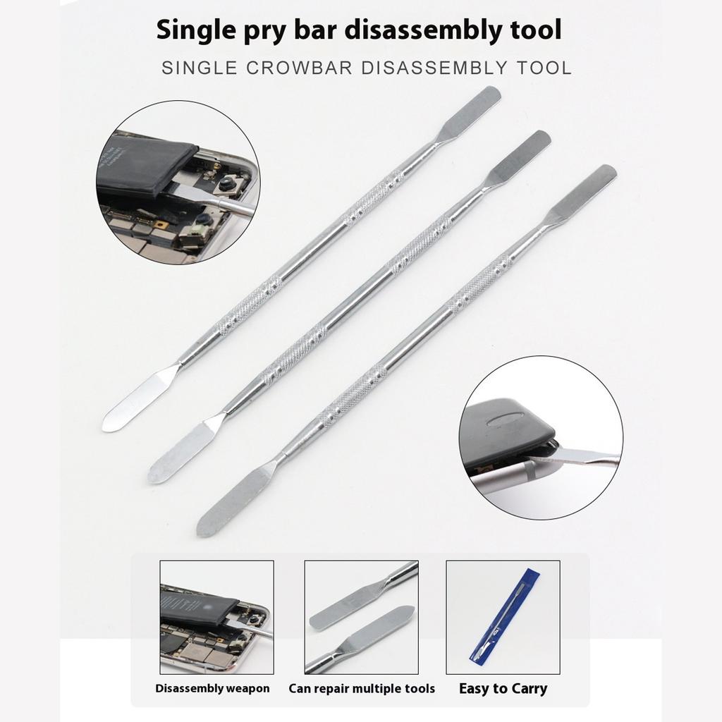 Steel Pry Bar Tool with Anti Slip Handle Durable Anti Rust Metal Pry Bar Upgrades for Electronics Repair & Maintenance