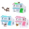Hamster Wood House Hut Small Animal Rat Mouse Sleeping Nest Wooden Toy Habitats Decor Chinchilla Nest DIY Hideout Hut