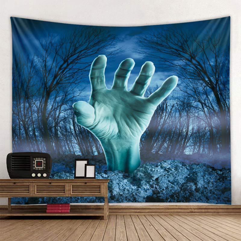 Happy Halloween Tapestry Wall Hanging Home Decor Horror Pumpkin Blanket Witch Aesthetics Living Room Tapestry Decoration