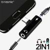 2 в 1 конвертер кабеля для зарядки наушников, адаптер USB 3,5 к типу C Otg, совместимый для