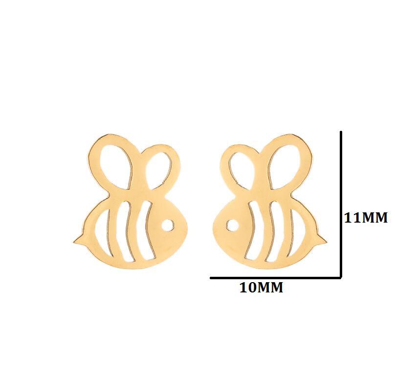Милые серьги-гвоздики из нержавеющей стали в виде совы, пчелы, змеи и кита — вдохновлены корейским французским стилем