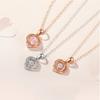 Ожерелье Double Love Heart-spirited для женщин, подвеска Beating Heart, цепочка на ключицу, цепочка на шею