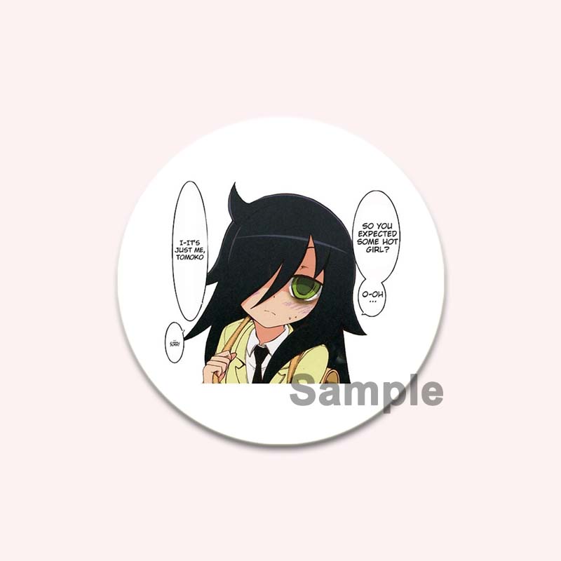 32/44/58MM Аниме Tomoko Kuroki Watamote Pins Милый мультяшный значок ручной работы Броши для нагрудника для рюкзака Одежда Подарки Аксессуар