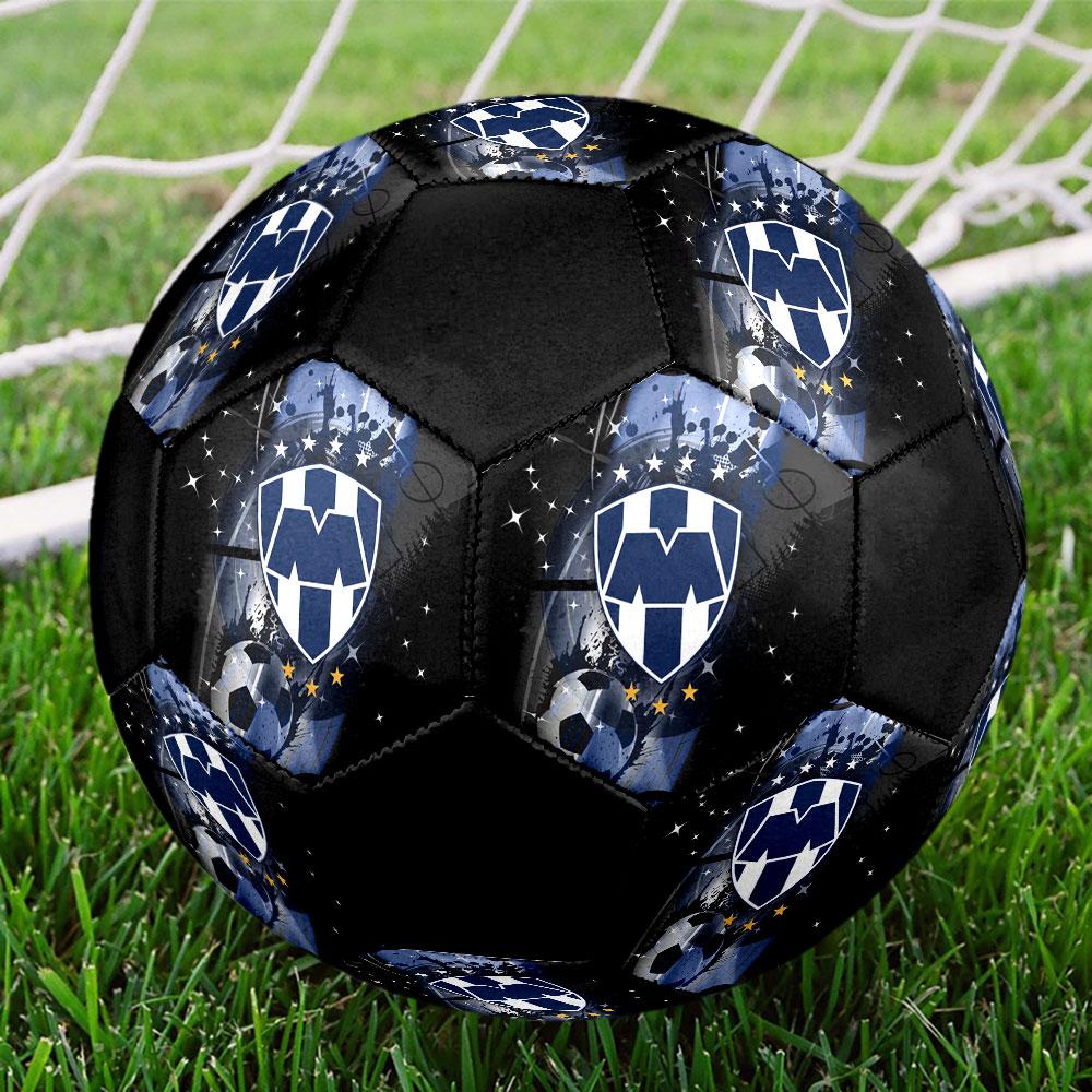 Футбольный мяч CF Monterrey, размер 5, машинная сшивка, ПВХ, прочный и с высоким отскоком, подходит для всех возрастов, фанатская атрибутика, для матчей и использования на улице.