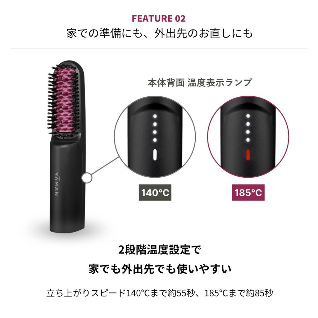 Прямая щетка Гладкая щетка для утюга Щетка для утюга YJHB5B Черная YA-MAN