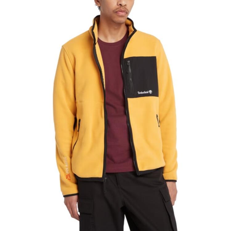 Timberland AF Outdoor Archive Re-Issue Stand Collar Fashion Versatile Long Sleeve Jacket Men jackets Yellow A2M3H-723