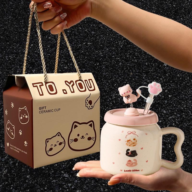 Турецкий керамический набор для латте с блюдцем - Ретро-кружка в подарочной коробке