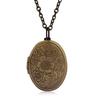 Fajewellery Винтажный резной цветочный медальон-кулон для фото на шею для женщин, Металл