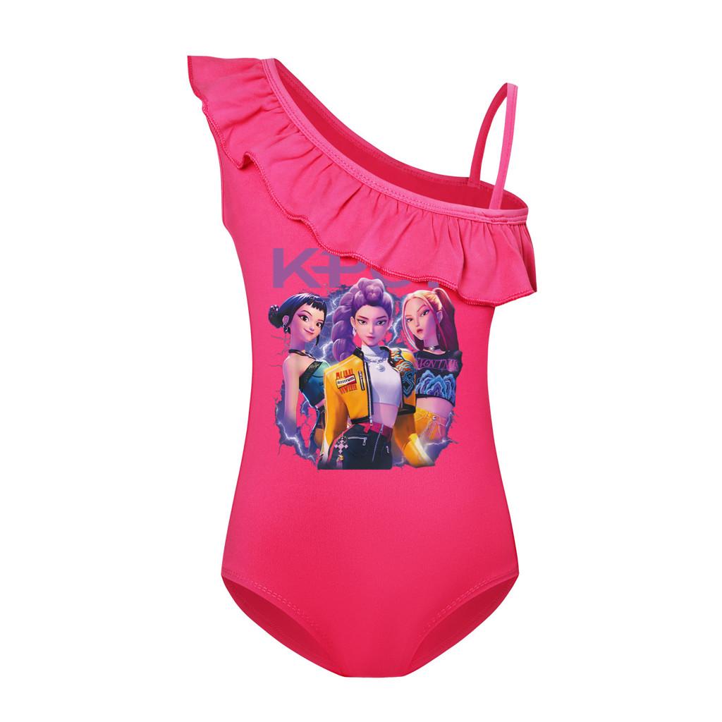 Kids Girls Rumi Mira Zoey Print Swimsuit Swimming One-piece Bodysuit Swimwear