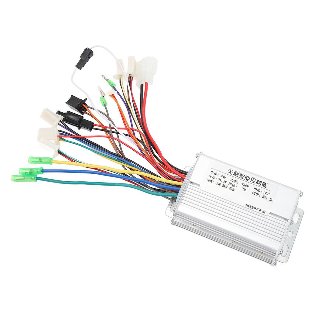 Bicycle Brushless Controller Aluminum Alloy 24V 250W Bike Brushless Speed Controller for Electric Bicycle Scooter