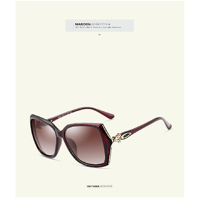 Women's diamond-studded fox polarized sunglasses driver's sunglasses 3039