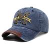 Washed Cotton Embroidered Baseball Cap Distressed Streetwear Sunscreen Hats  For Man Women Unisex