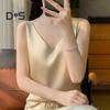 Женский жилет с V-образным вырезом без рукавов, однотонные топы свободного кроя из гладкого атласа, универсальная повседневная одежда