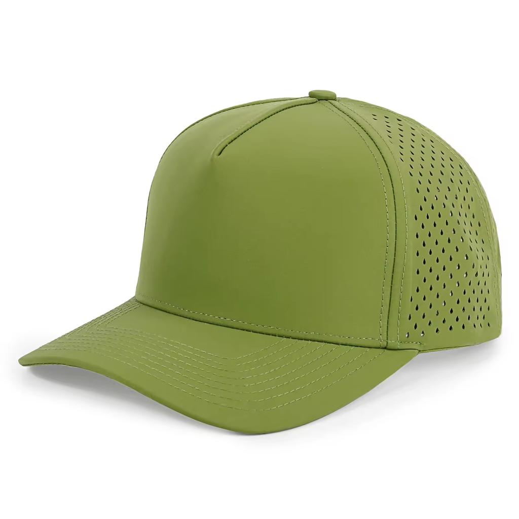 Quick-Drying Waterproof Outdoor Laser Cut Hole Sun Sport Hat Men's Style Five-Panel Trucker Snapback Caps Support Customization