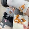1 пара Мультяшные Дышащие Принтованные Легкие На ощупь Многоэлементные Удобные Красочные Теплые Повседневные Милые Носки Яйцо Кот Дружелюбные к коже