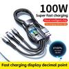 3 в 1 100 Вт USB Type C кабель прозрачный быстрая зарядка USB Micro Multi Port несколько USB зарядный шнур для Samsung Xiaomi iPhone