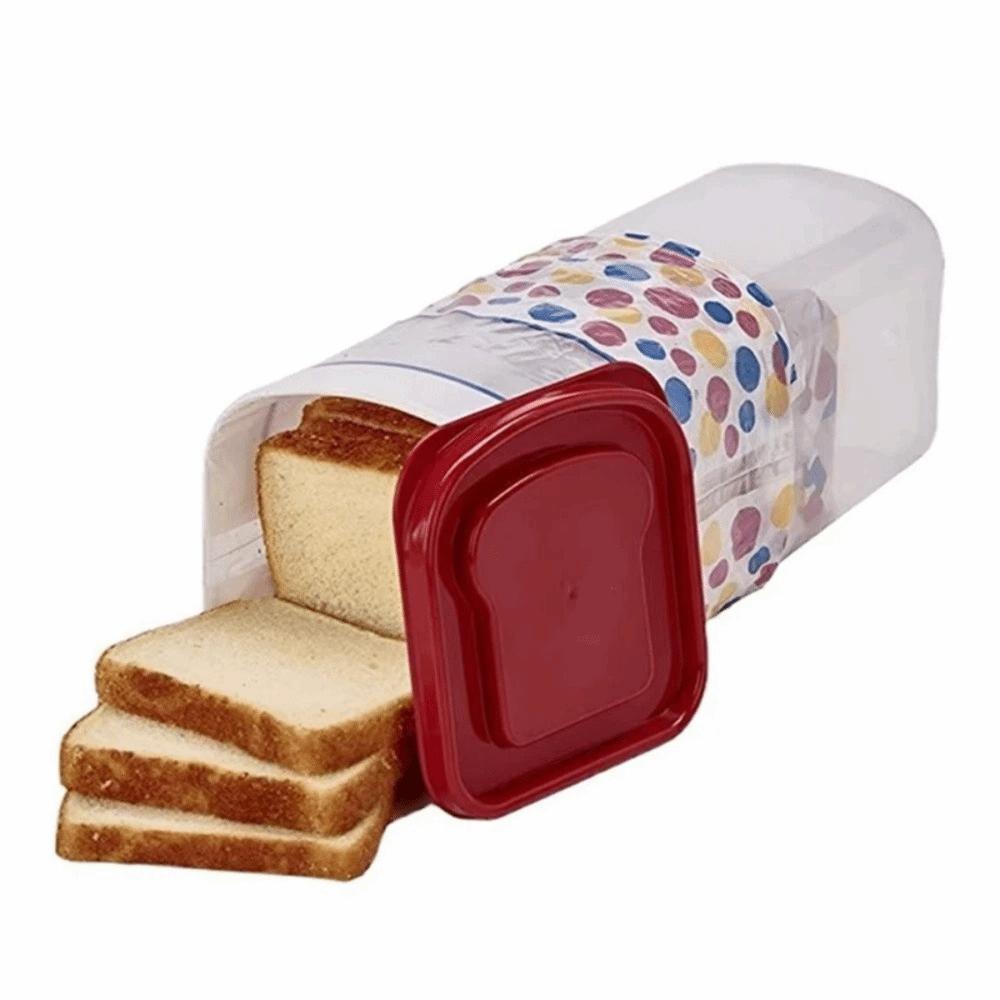 Leakproof Transparent Bread Dispenser Plastic Toast Storage Box Fresh Bread Storage