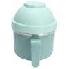Portable Lunch Box Double Layer Thermal Noodle Bowl with Handle Kitchen Utensils Green