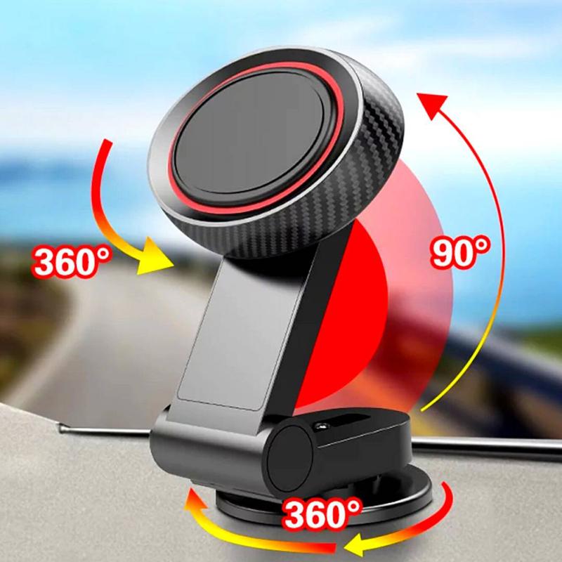 Складной Автомобильный Магнитный Держатель для Телефона с Поворотом на 360 Градусов, Независимое Шасси, Регулируемый Для