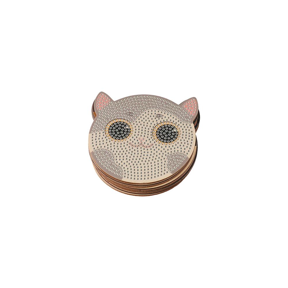 Anti Slip DIY Painting Coasters Cartoon DIY Cat Tablemat Home Decor