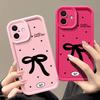 Мягкий противоударный чехол TPU с бантом для iPhone 16 Pro Max 15 Pro 14 13 12 11 XR XS Little Love Hearts, матовый защитный бампер для линз