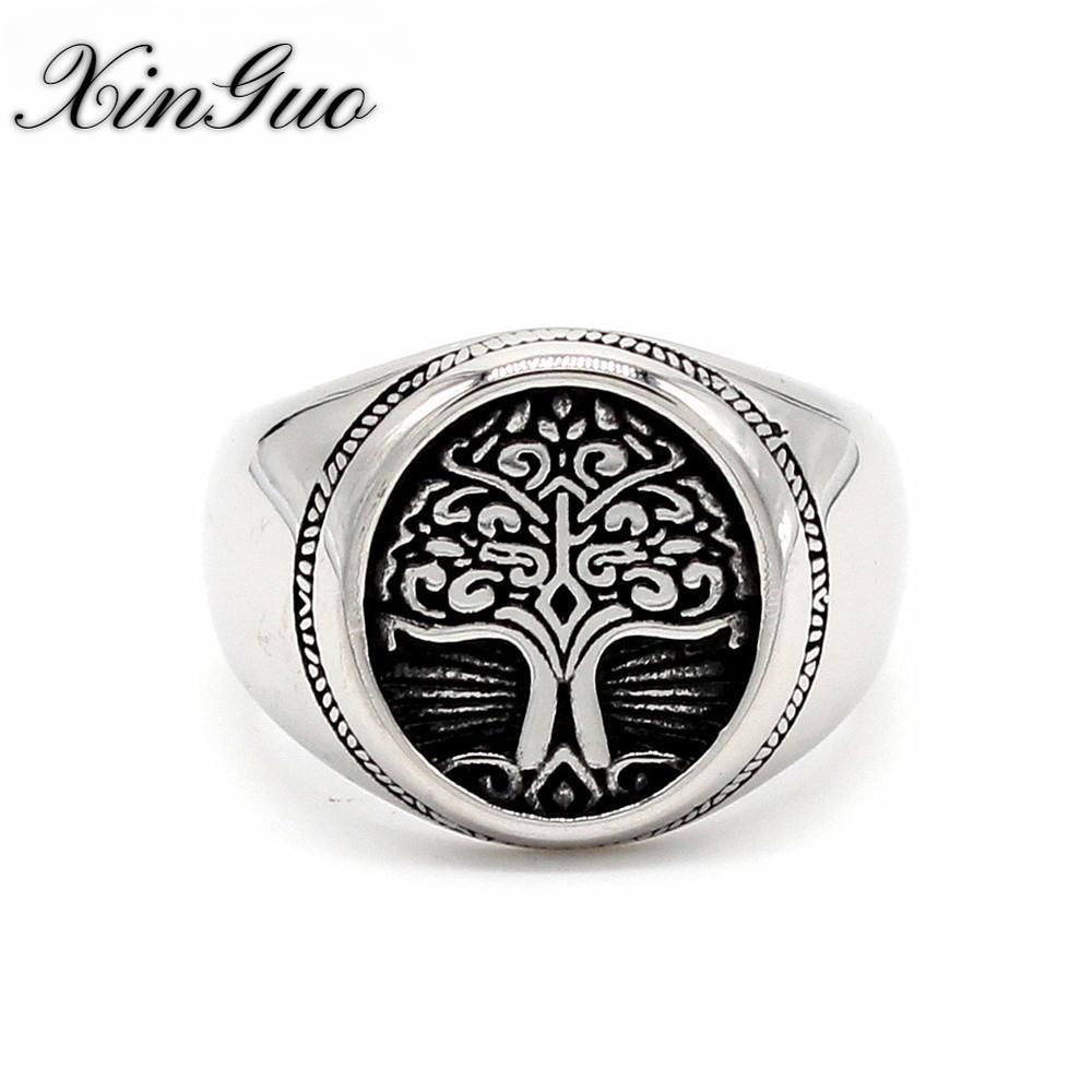 Винтажное титановое кольцо «Рождественская елка» «Древо жизни»