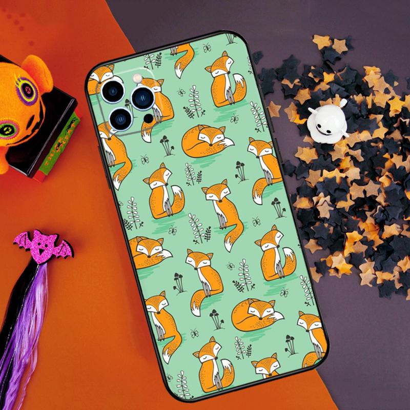 Fox Animal Pattern Bumper Case For iPhone 16 14 15 Pro Max 11 12 13 Pro Max Mini XR 16e 16 15 Plus Phone Cover