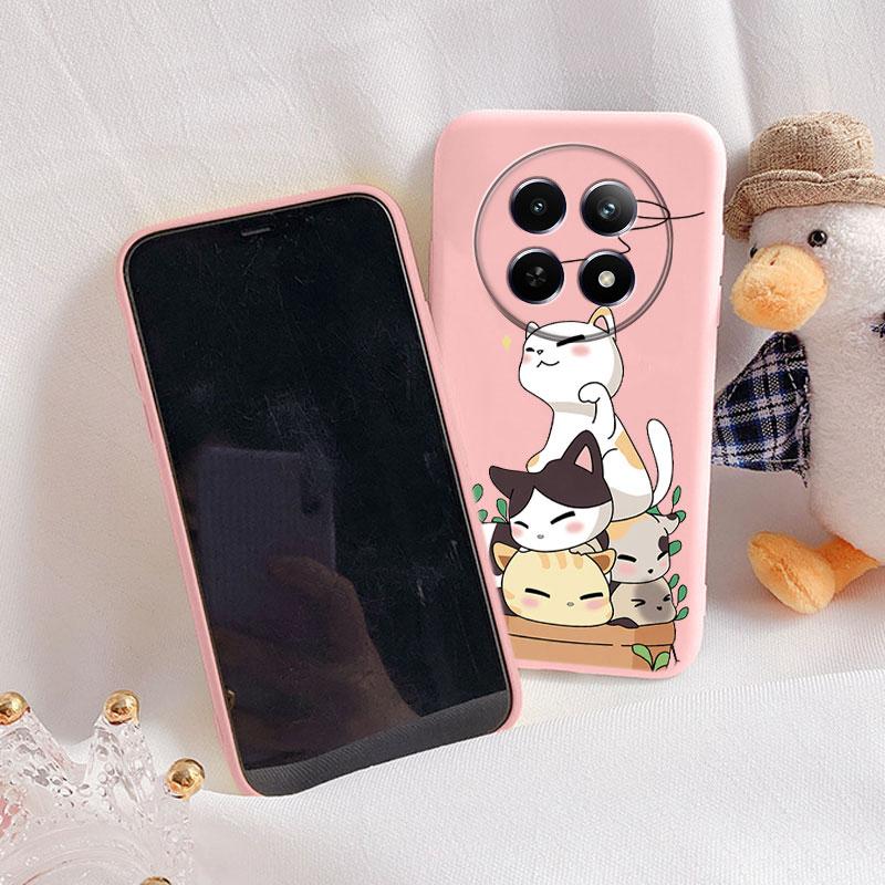 Case For Redmi 14C 4G 14R 5G A4 Note 14 Pro Poco C67 Cute Heart Flower Back Cover Soft Silicone Matte Protective Fundas Cartoon