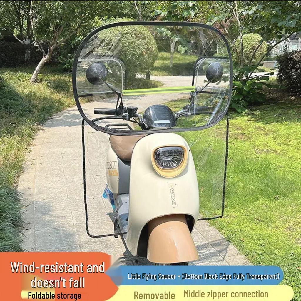 Электрический транспорт Дождевик и Ветрозащита: Всепогодная защита для аккумуляторных мотоциклетных ветровых стекол.