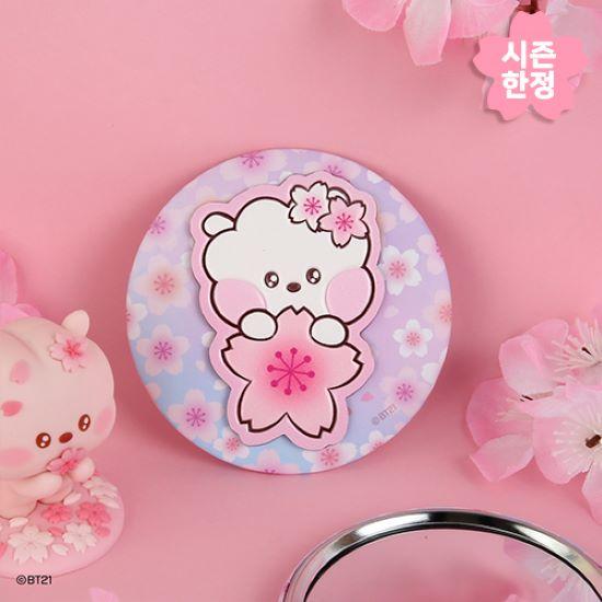 BT21 КОЖАНАЯ НАШИВКА CHERRY BLOSSOM 2024 Зеркало