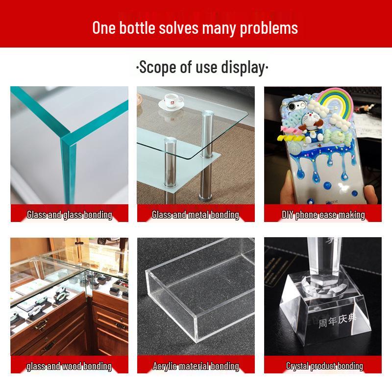 Crystal Clear UV Glue for Glass and Metal Bonding: Shadowless Adhesive for Crystal Lighting and Electronic Scales.