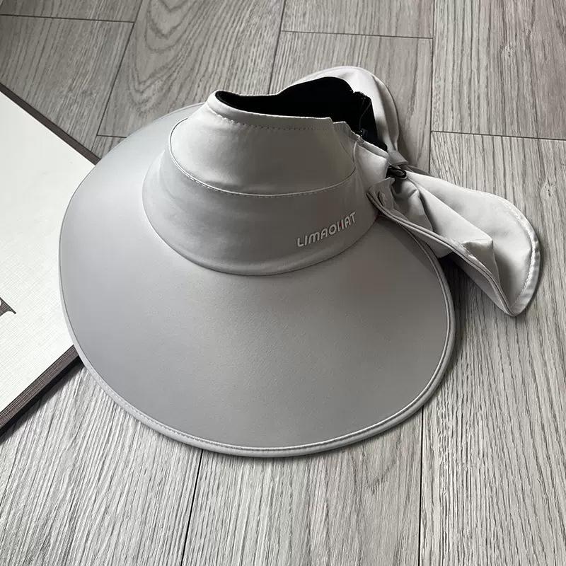 Big Eaves Sun Protection Hat Women's Summer Outdoor Neck Protection Sunshade Empty Top Hat UV Protection Wrap-around Folding Sun Hat