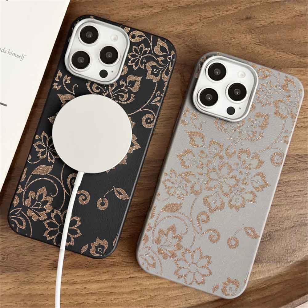 Чехлы для мобильных телефонов с цветочным принтом, кожаный силиконовый чехол для iPhone, Xiaomi, Samsung, противоударный чехол для телефона с защитой от царапин