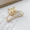 Korean Geometric Metal Hair Claw Clamp Ponytail Hair Crab Moon Shaped Hairpin Solid Color Hair Clip Women Hair Style Accessories