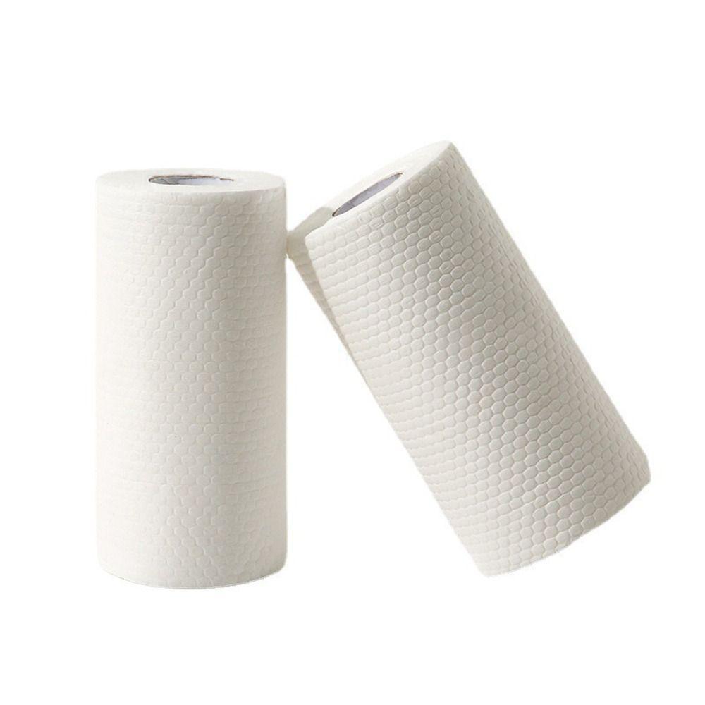 Non-woven Fabric Disposable Kitchen Paper Thickened Kitchen Dishcloth  Rolls  Washing Dishes