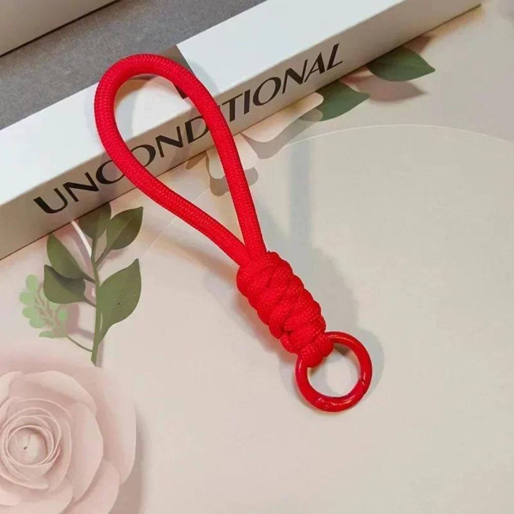 Многоцветный плетеный вручную брелок для ключей, ремешок для мобильного телефона, ремешок для ключей с защитой от потери, мужской и женский держатель для ключей от машины, аксессуар