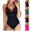Women's One-piece With Chest Pad Without Steel Bra Swimsuit Solid Color   Swimsuit