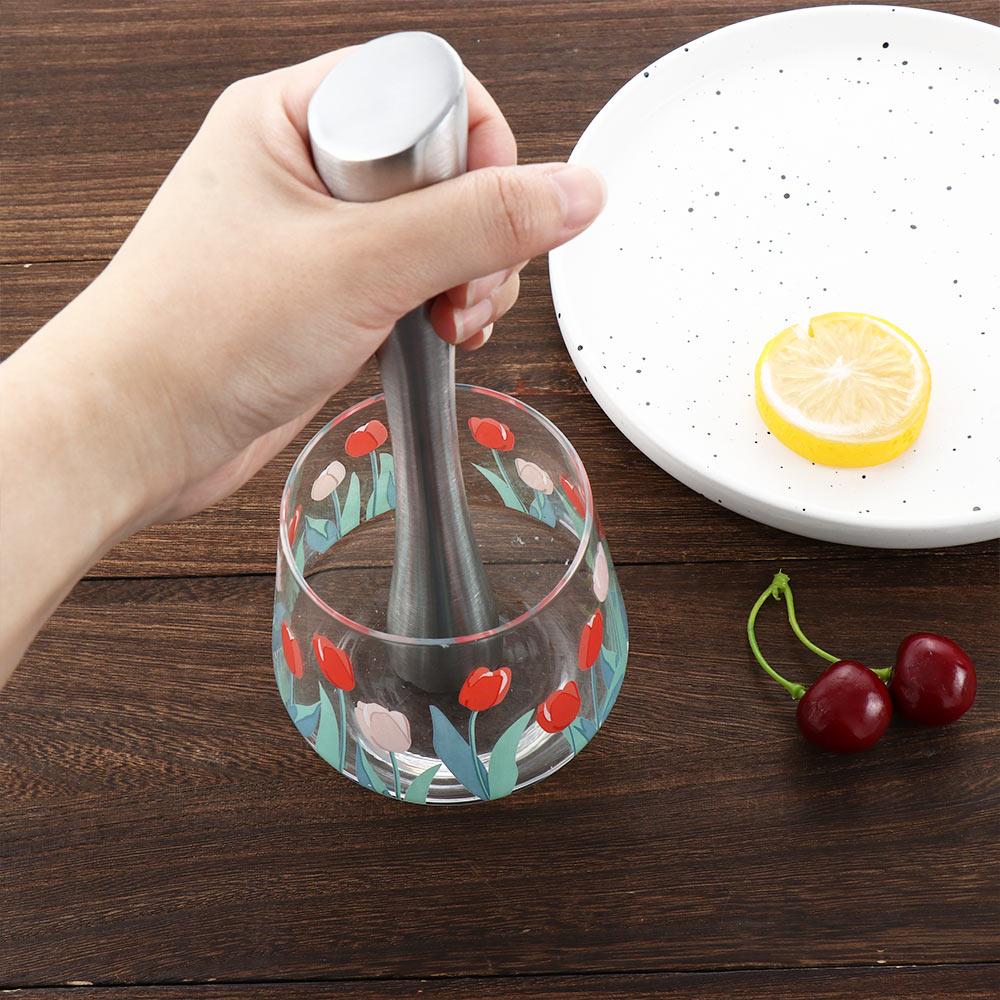 Bartender Kitchen Old Fashioned Stainless Steel Rod Hammer Stirrer Tool Cocktail Mixer Mojito Muddler Ice Crusher