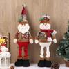 Рождественская кукла, выдвижная, стоящая, снеговик, Санта, олени, украшения ручной работы, праздничный домашний декор для украшения комнаты с елкой